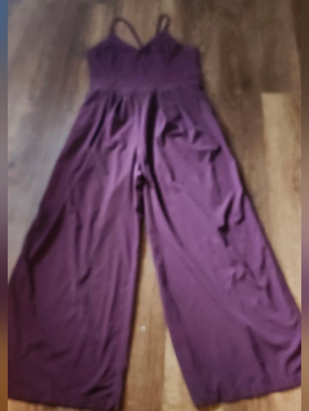 HALARA Plum Wide-Leg Spaghetti Strap Jumpsuit